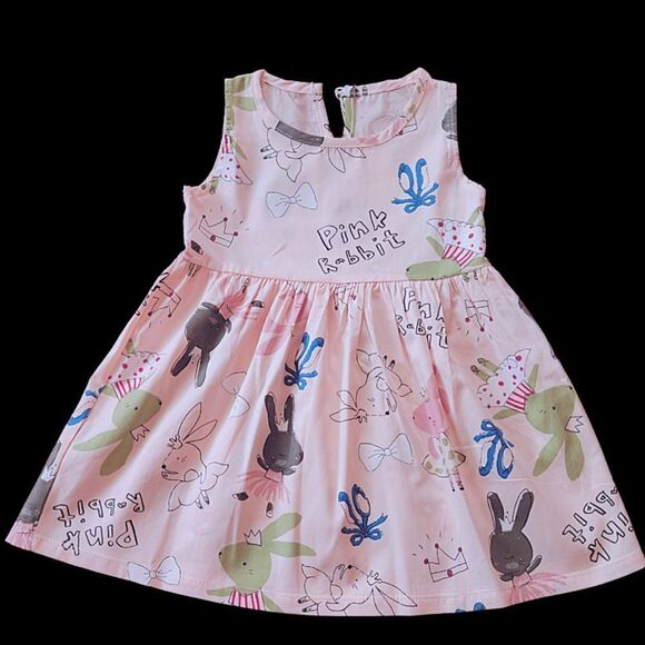 NEW Sweet Sleeveless Lightweight Cotton Summer Dress - Picture 1 of 2